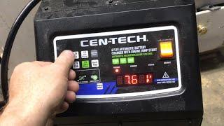 (REVIEW) cen-tech 2/10/40/200 amp 6/12V automatic battery charger with engine jump start