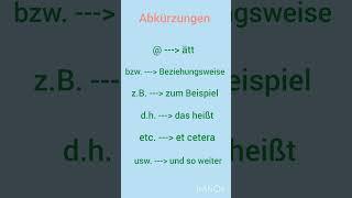 #alltagsdeutsch #deutsch #abkürzung Abkürzungen #lernen #آلمانی #علائم_اختصاری #sprachenlernen