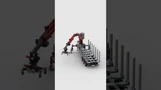 Logging trailer wirh crane - Lego MOC by OldOlneyLego