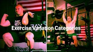 Simple Exercise Variation Categories