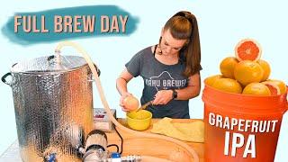 How to Brew a Grapefruit IPA (Full Brew Day)