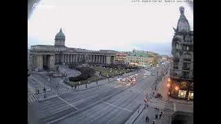 LIVE St. Petersburg, Russia Nevskiy ave. Kazan Cathedral. Невский проспект и Казанский собор онлайн