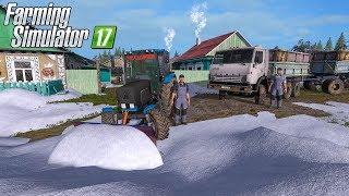 ПРИШЛА ЗИМА! ЧИСТИМ СНЕГ НА ТРАКТОРЕ!  FARMING SIMULATOR 17