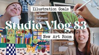 Studio Vlog 83 week 1 of my art goals & decorating my new studio