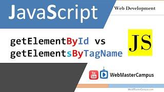 Javascript getElementsByTagName vs getElementById