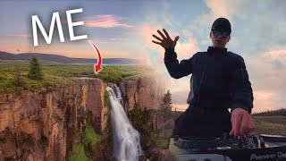 Amél Plays New ID's Next to 150 ft. Waterfall!!