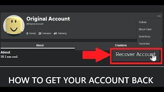 HOW TO GET YOUR ROBLOX ACCOUNT BACK *I GOT ALL OF MY OG ACCOUNTS BACK* (WORKS EACH TIME)