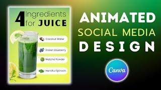 Animated Social Media Post Design in Canva