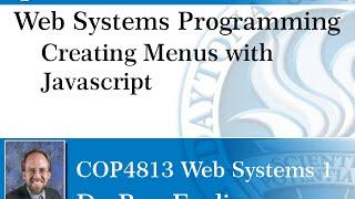 Web  Programming - Creating menus with JavaScript