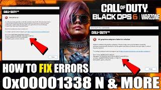 Black Ops 6 How To ACTUALLY Quickly Fix Error Code DirectX 0xc0000005 N & 0x00001338 N Crash