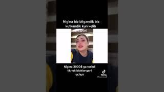 Sharmanda nigina yiglayapti uzbek qizihammmaga sharmada boldi toy tik tok #shorts