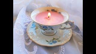 Making a teacup candle