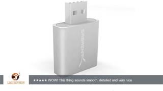 Sabrent Aluminum USB External Stereo Sound Adapter for Windows and Mac. Plug and play No drivers