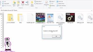 حل مشكلة ظهور رسالة unable to initialize Steam Api في بيس 2017