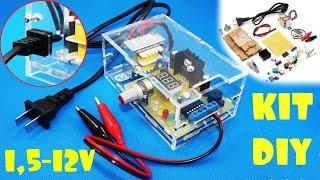  ПАЯЕМ САМИ KIT DIY НАБОР БЛОК ПИТАНИЯ 1,5-12В LM317 С АЛИЭКСПРЕСС