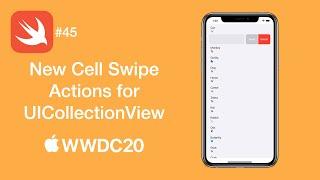 New Cell Swipe Actions for UICollectionView from WWDC20 - Swift #45 - iOS Programming