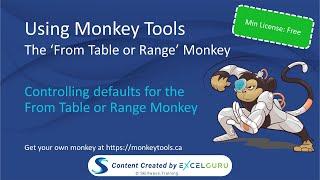 Using Monkey Tools - Table or Range Monkeys - Configuration Options