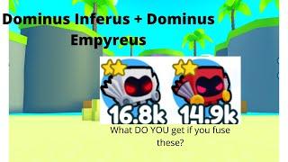 Pet Simulator X | What happens if you fuse 3 Dominus Empyreus and 2 Dominus Infernus?