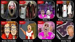 Granny 1,2,3,Granny Dark Madness,Granny And Grandpa,Granny Santa,Granny Barby,Granny Trump