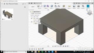 Comment faire une table et une chaise par Victoria Nolan Lessard - Tutoriel #10 sur Fusion 360