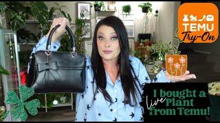 TEMU HAUL AND TRY ON | PLANTS, PURSES AND MORE 🪴️
