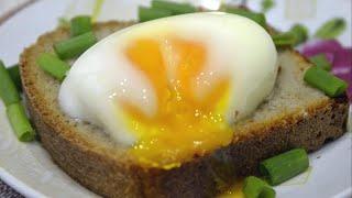 Poached egg in 1 minute - recipe for a quick breakfast.