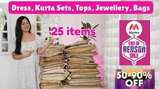 "90% Off MYNTRA EORS HAUL" Kurta Sets, Dresses,Lingerie, Jewellery, Top, Bags & Shoes #myntra #eors