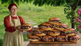 Homemade Pastrami Sandwiches! Traditional Village Cooking