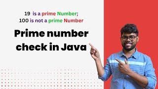 prime number check in java | Java logical questions | java shastra