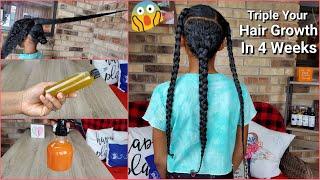 2 Simple ways to Triple your HAIR GROWTH RATE In 4 weeks || Stop hair Fall And Get Thicker Hair