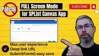 FULL Screen Mode for SPList Canvas App with DEEP Link URL