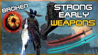 Elden Ring - Where to Get OP Weapons EARLY | BROKEN TALISMANS | ASH OF WAR | GIGA Tips Guide