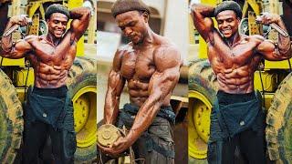 How He Build His Muscle without gym, No Gym ,No Problem African Bodybuilder || The Jacked Mechanic