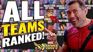 BRAND NEW! ALL TEAMS RANKED BEST TO WORST- September 2024 - Marvel Strike Force Tier List