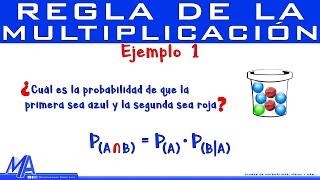 Regla de la multiplicación Probabilidad | Ejemplo 1