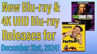 New Blu-ray & 4K UHD Blu-ray Releases for December 31st, 2024!