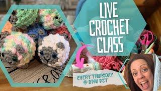 Learn to Read a Free Crochet Sheep Pattern  | No-Sew Amigurumi | LIVE Crochet Class