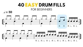 40 Easy Drum Fills for Beginners — Play-Along Exercises 