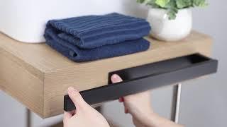 How to Use YIGII Black Towel Rail - Next To Sink