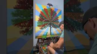 Timeline tree painting The Light Comes From Within.  Acrylic on canvas. #painting #art #landscape