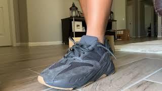 Yeezy 700 "Utility Black" on feet look