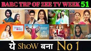 Zee TV All Shows Barc Trp of this week 51 (2024) | Barc Trp Of Zee TV