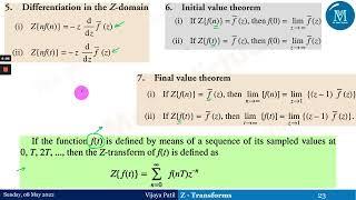 Z-Transforms | Linearity, Time & Frequency, Differentiation, Initial & Final Value, Time Reversal