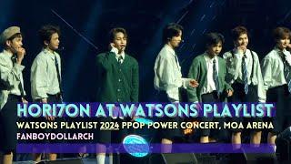 HORI7ON Fancam - 240818 WATSONS PLAYLIST 2024 PPOP Power Concert, MOA Arena - Fan Boy Doll Arch