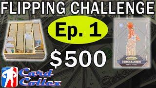 Sports Card Flipping Challenge VLOG Episode 1 $500 LCS Local Card Shop Pickups