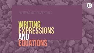 Writing Expressions and Equations