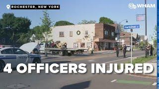 Four Rochester police officers injured after breaking up large group of bikers