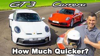 How much QUICKER is a GT3 than an entry 911 on track?