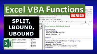 Excel VBA Functions: SPLIT, LBOUND, UBOUND