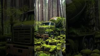 Neon Cement Mixer Truck from Abandonment in Forest Swamp | Trucks Evolution